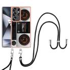 For Samsung Galaxy S25 Ultra 5G Electroplating Dual-side IMD Phone Case with Lanyard(Retro Radio) - 2