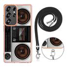 For Samsung Galaxy S25 Ultra 5G Electroplating Dual-side IMD Phone Case with Lanyard(Retro Radio) - 3