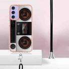 For Samsung Galaxy A16 5G Electroplating Dual-side IMD Phone Case with Lanyard(Retro Radio) - 3