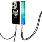 For Redmi 13 4G Electroplating Dual-side IMD Phone Case with Lanyard(Natural Growth) - 1