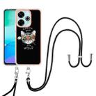 For Redmi 13 4G Electroplating Dual-side IMD Phone Case with Lanyard(Natural Growth) - 2