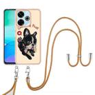 For Redmi 13 4G Electroplating Dual-side IMD Phone Case with Lanyard(Lucky Dog) - 2