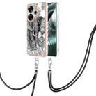 For Xiaomi Poco F6 5G Electroplating Dual-side IMD Phone Case with Lanyard(Totem Elephant) - 1