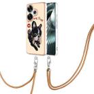 For Xiaomi Poco F6 5G Electroplating Dual-side IMD Phone Case with Lanyard(Lucky Dog) - 1