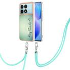 For Xiaomi Poco F6 Pro 5G Electroplating Dual-side IMD Phone Case with Lanyard(Smile) - 1