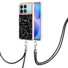 For Xiaomi Poco F6 Pro 5G Electroplating Dual-side IMD Phone Case with Lanyard(Equation) - 1