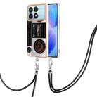 For Xiaomi Poco F6 Pro 5G Electroplating Dual-side IMD Phone Case with Lanyard(Retro Radio) - 1