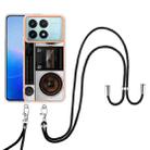 For Xiaomi Poco F6 Pro 5G Electroplating Dual-side IMD Phone Case with Lanyard(Retro Radio) - 2