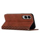 For Samsung Galaxy S25 Edge 5G Diamond Splicing Skin Feel Magnetic Leather Phone Case(Brown) - 3