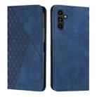 For Samsung Galaxy S25 FE 5G Diamond Splicing Skin Feel Magnetic Leather Phone Case(Blue) - 1