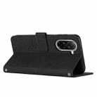 For Redmi A5 4G 171.7mm / Poco C71 Skin Feel Heart Embossed Leather Phone Case with Long Lanyard(Black) - 3