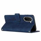 For Redmi A5 4G 171.7mm / Poco C71 Skin Feel Heart Embossed Leather Phone Case with Long Lanyard(Blue) - 3