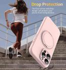 For iPhone 16 Pro Liquid Silicone MagSafe Phone Case with Rotating Holder(Pink) - 3