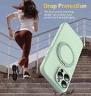 For iPhone 13 Pro Max Liquid Silicone MagSafe Phone Case with Rotating Holder(Green) - 3