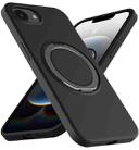For iPhone 16e Liquid Silicone MagSafe Phone Case with Rotating Holder(Black) - 2