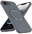 For iPhone 16e Liquid Silicone MagSafe Phone Case with Rotating Holder(Grey) - 2