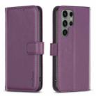 For Samsung Galaxy S25 Ultra 5G Magnetic Buckle Leather Phone Case(Purple) - 1