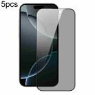 For iPhone 16 Pro 5pcs DUX DUCIS 0.33mm 9H High Aluminum Anti-spy HD Tempered Glass Film - 1