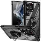 For Samsung Galaxy S25 Ultra 5G TPU + PC Lens Protection Phone Case with Ring Holder(Black) - 1