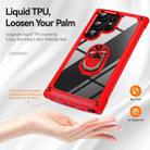 For Samsung Galaxy S25 Ultra 5G TPU + PC Lens Protection Phone Case with Ring Holder(Red) - 2