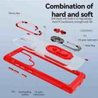 For Samsung Galaxy S25 Ultra 5G TPU + PC Lens Protection Phone Case with Ring Holder(Red) - 3