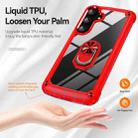 For Samsung Galaxy S24 FE 5G TPU + PC Lens Protection Phone Case with Ring Holder(Red) - 2
