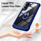 For Samsung Galaxy S24 FE 5G TPU + PC Lens Protection Phone Case with Ring Holder(Blue) - 2