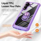For Samsung Galaxy S24 FE 5G TPU + PC Lens Protection Phone Case with Ring Holder(Purple) - 2