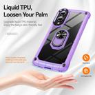For Samsung Galaxy S25 Edge 5G TPU + PC Lens Protection Phone Case with Ring Holder(Black) - 2