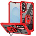 For Samsung Galaxy S25 Edge 5G TPU + PC Lens Protection Phone Case with Ring Holder(Red) - 1