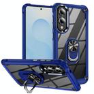 For Samsung Galaxy S25 Edge 5G TPU + PC Lens Protection Phone Case with Ring Holder(Blue) - 1