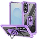 For Samsung Galaxy S25 Edge 5G TPU + PC Lens Protection Phone Case with Ring Holder(Purple) - 1