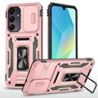 For Samsung Galaxy A16 4G Armor PC Hybrid TPU Camera Shield Phone Case(Rose Gold) - 1