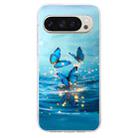 For Google Pixel 8 Colorful Painting Pattern TPU Phone Case(Blue Butterflies) - 2