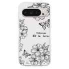 For Google Pixel 8 Colorful Painting Pattern TPU Phone Case(Butterfly Flower) - 2