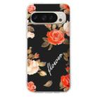 For Google Pixel 8 Colorful Painting Pattern TPU Phone Case(Flowers On Black) - 2