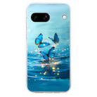 For Google Pixel 8a Colorful Painting Pattern TPU Phone Case(Blue Butterflies) - 2