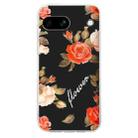 For Google Pixel 8a Colorful Painting Pattern TPU Phone Case(Flowers On Black) - 2