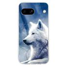 For Google Pixel 8a Colorful Painting Pattern TPU Phone Case(White Wolf) - 2