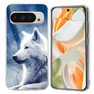 For Google Pixel 9 Colorful Painting Pattern TPU Phone Case(White Wolf) - 1