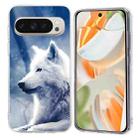 For Google Pixel 9 Pro XL Colorful Painting Pattern TPU Phone Case(White Wolf) - 1