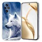 For Honor 200 Colorful Painting Pattern TPU Phone Case(White Wolf) - 1