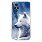 For Honor 200 Colorful Painting Pattern TPU Phone Case(White Wolf) - 2