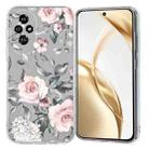 For Honor 200 Colorful Painting Pattern TPU Phone Case(Flowers On Grey) - 1