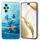 For Honor 200 Pro Colorful Painting Pattern TPU Phone Case(Blue Butterflies) - 1