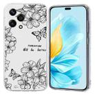 For Honor 200 Lite Global Colorful Painting Pattern TPU Phone Case(Butterfly Flower) - 1