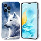 For Honor 200 Lite Global Colorful Painting Pattern TPU Phone Case(White Wolf) - 1