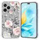 For Honor 200 Lite Global Colorful Painting Pattern TPU Phone Case(Flowers On Grey) - 1