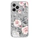 For Honor 200 Lite Global Colorful Painting Pattern TPU Phone Case(Flowers On Grey) - 2