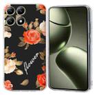 For Xiaomi 14T Colorful Painting Pattern TPU Phone Case(Flowers On Black) - 1